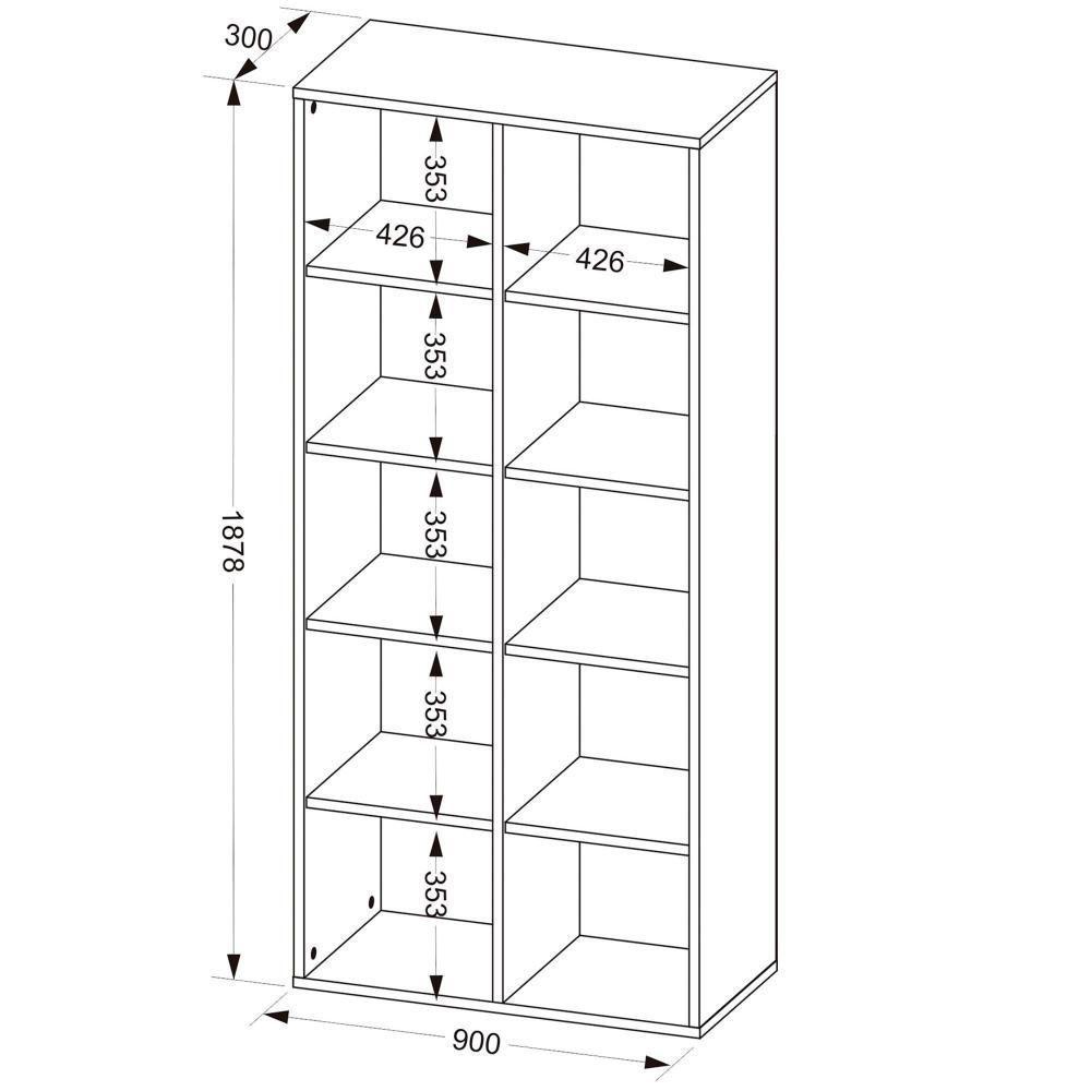 Kit 02 Estantes Multiuso 10 Nichos Clean A02 187X90 Branco - 2