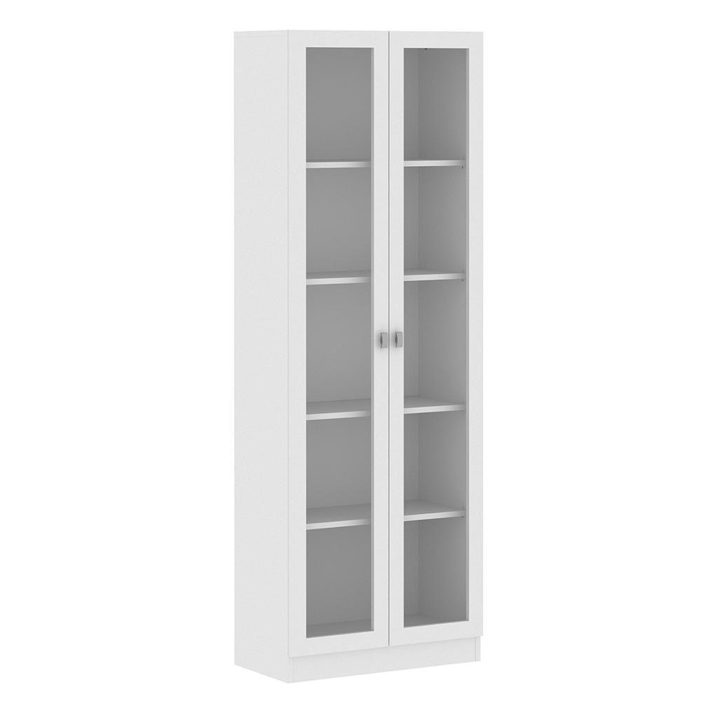 Estante Escritório 2 Portas Vidro Cannes 171X59 Branco - 3