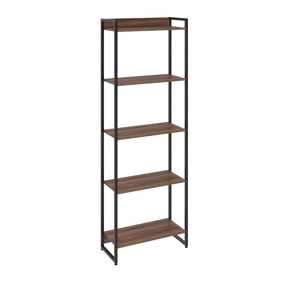 Kit Escritório Estante 5 Prateleiras Com Mesa 135Cm Nogal - 7