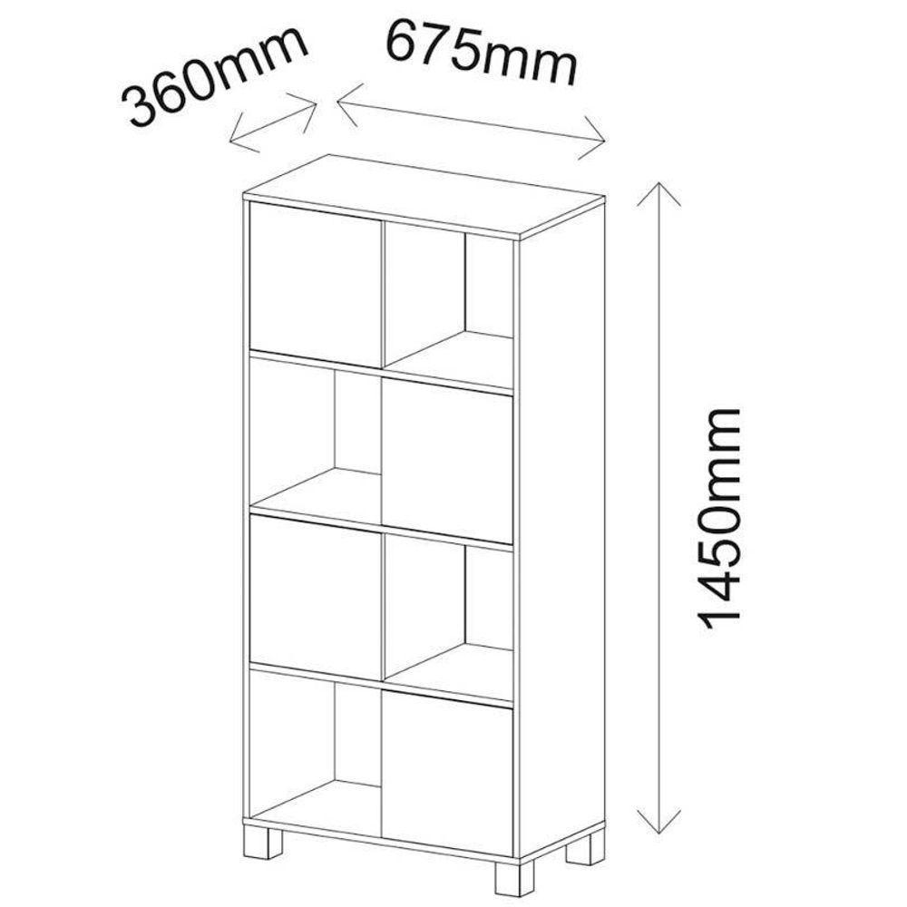 Armário Multiuso 02 Portas Com Nichos Wally Branco A02 - 5