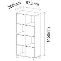 Armário Multiuso 02 Portas Com Nichos Wally Branco A02 - 5