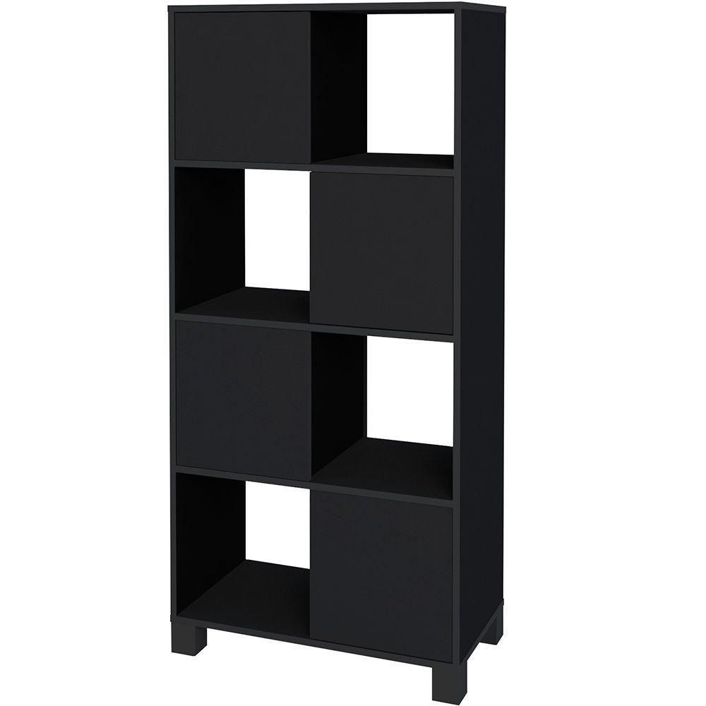 Armário Multiuso 02 Portas Com Nichos Wally A02 Preto - 1