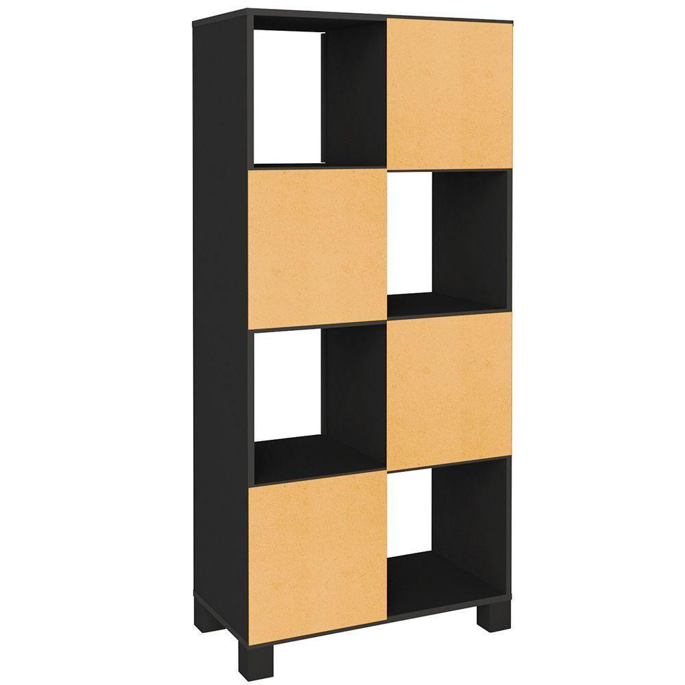 Armário Multiuso 02 Portas Com Nichos Wally A02 Preto - 2