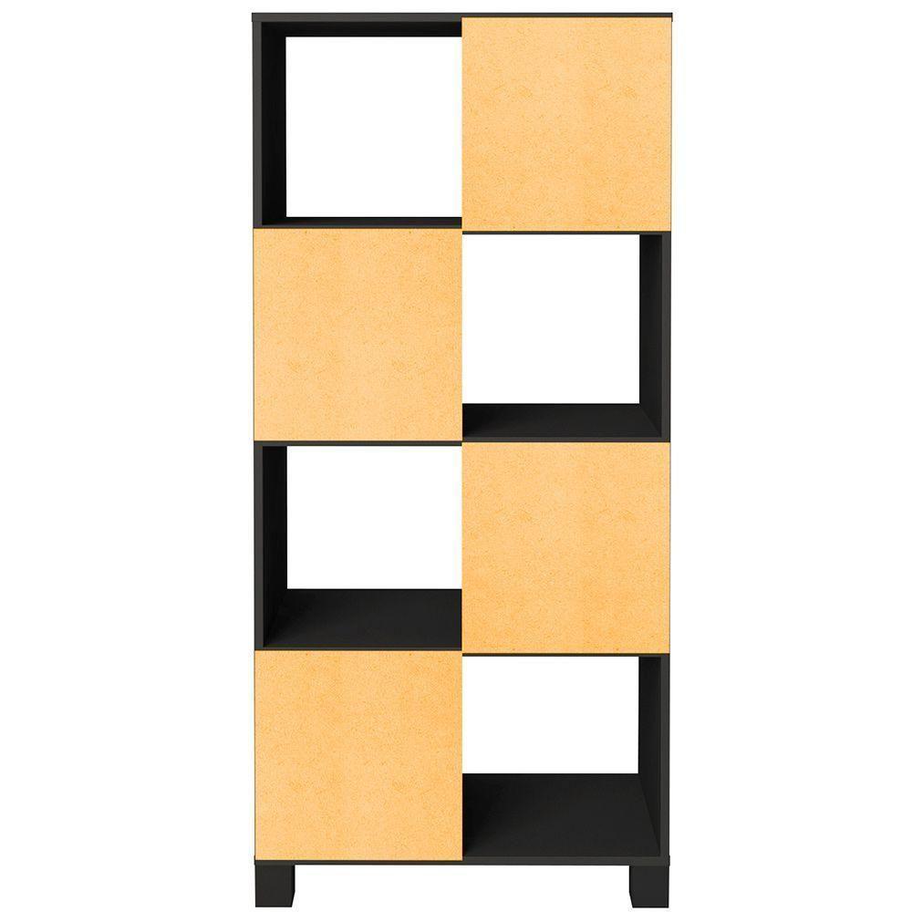 Armário Multiuso 02 Portas Com Nichos Wally A02 Preto - 3