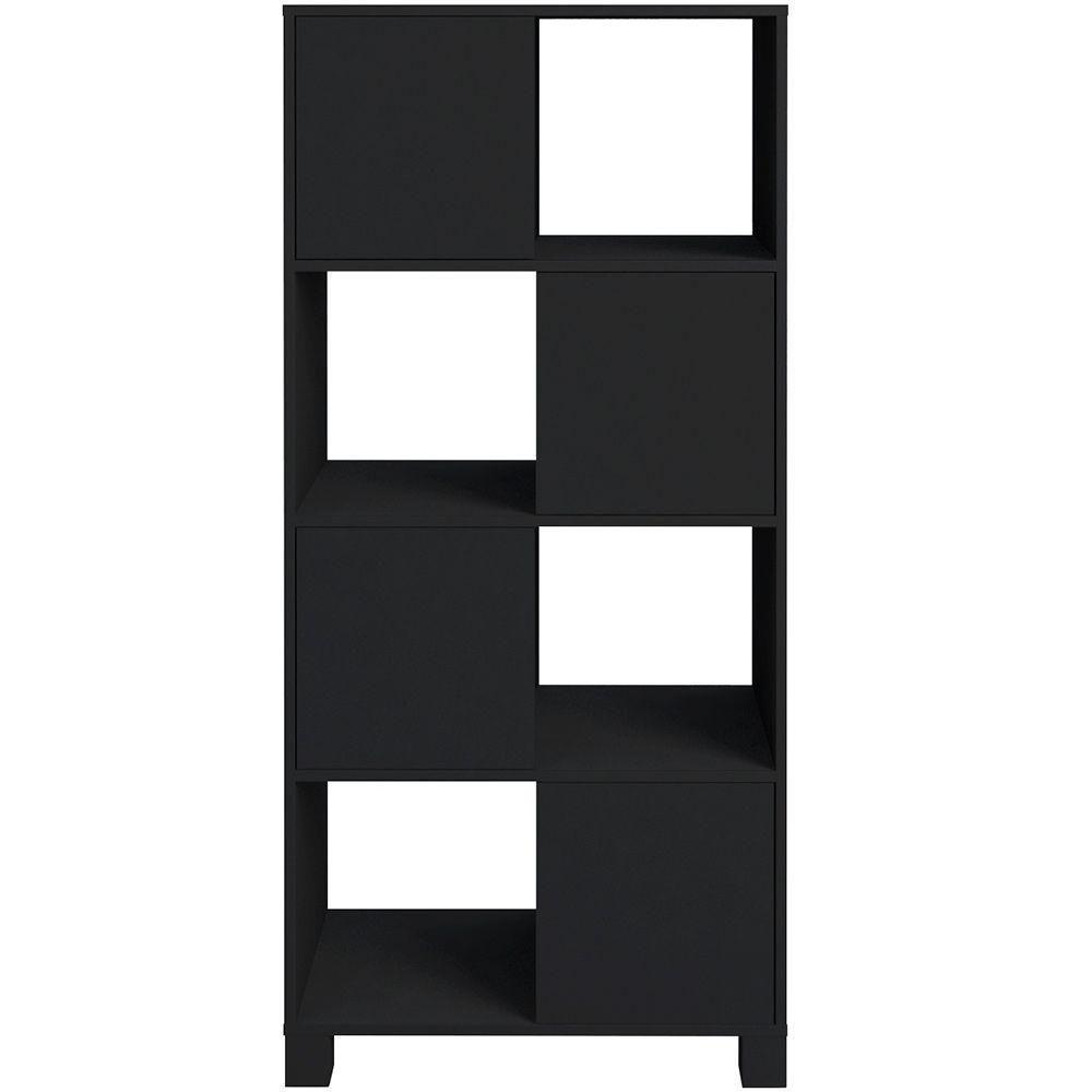 Armário Multiuso 02 Portas Com Nichos Wally A02 Preto - 7