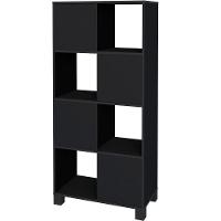 Armário Multiuso 02 Portas Com Nichos Wally A02 Preto - 1