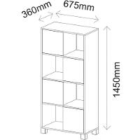 Armário Multiuso 02 Portas Com Nichos Wally A02 Preto - 5