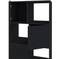 Armário Multiuso 02 Portas Com Nichos Wally A02 Preto - 6