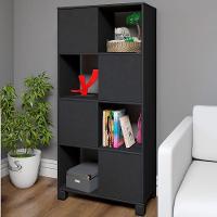 Armário Multiuso 02 Portas Com Nichos Wally A02 Preto - 8