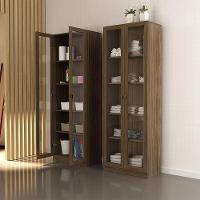 Estante Escritório 2 Portas Vidro Cannes 171X59 Nogal - 11