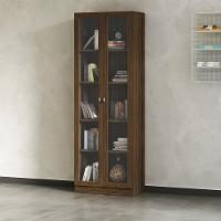 Estante Escritório 2 Portas Vidro Cannes 171X59 Nogal - 13