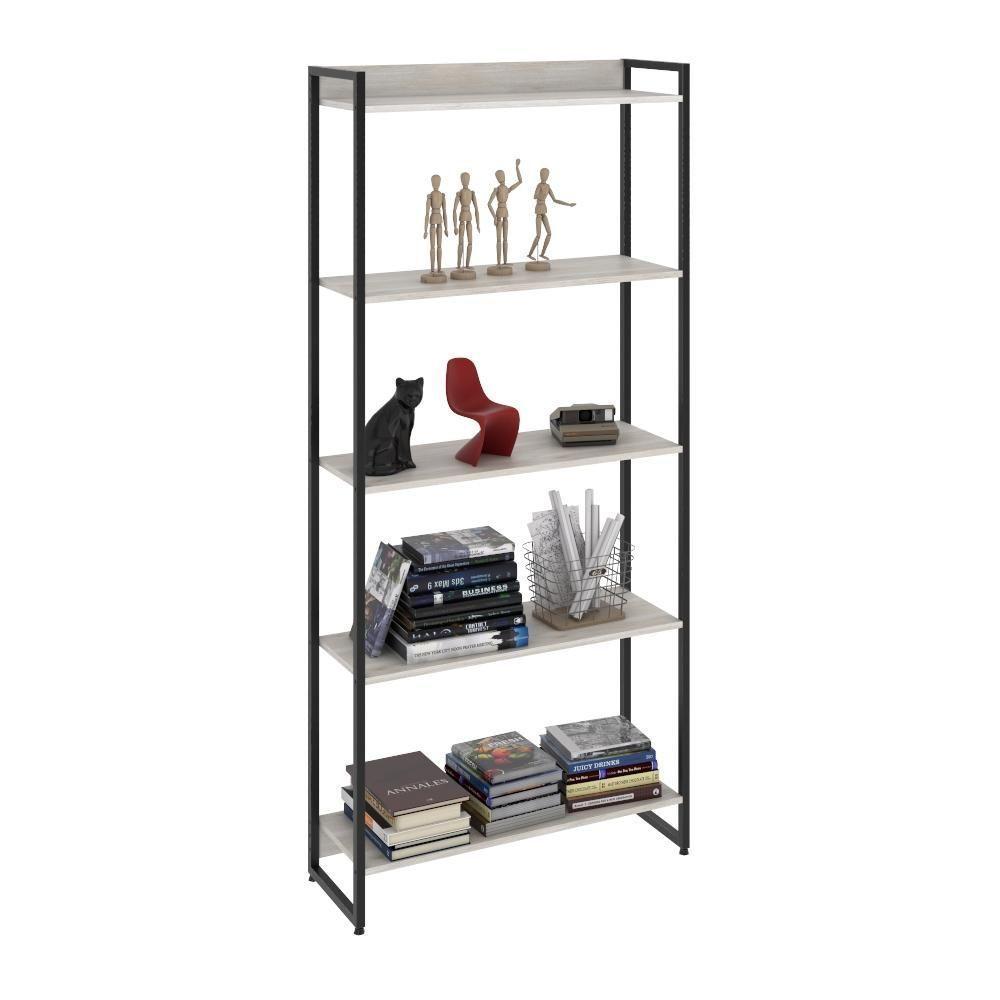 Estante Escritório 05 Prateleiras Areta 186X80Cm C01 Snow - 1