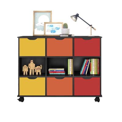 Nicho Organizador C/ 6 Gavetas Com Rodízio Preto/Colorido