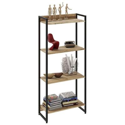 Estante Livreiro Multi Dynamica Industrial 60cm 4 Prateleiras C08 Carvalho