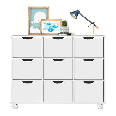 Nicho Organizador C/ 9 Gavetas Com Rodízio branco