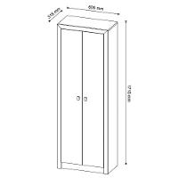 Armário Estante Alto Para Escritório Mdp Nogal - 5