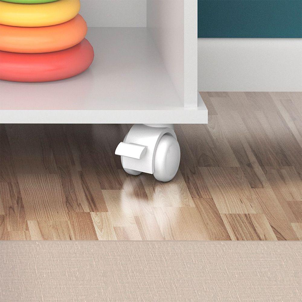 Nicho Organizador C/ 3 Gavetas Com Rodízio branco - 2