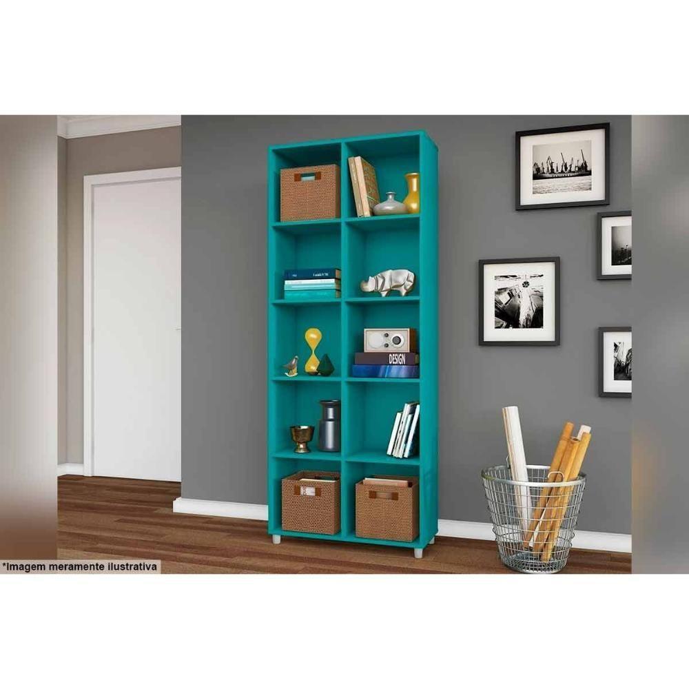 Estante de Escritório ESM225 c/ 10 Nichos Branco - Movelbento - 3