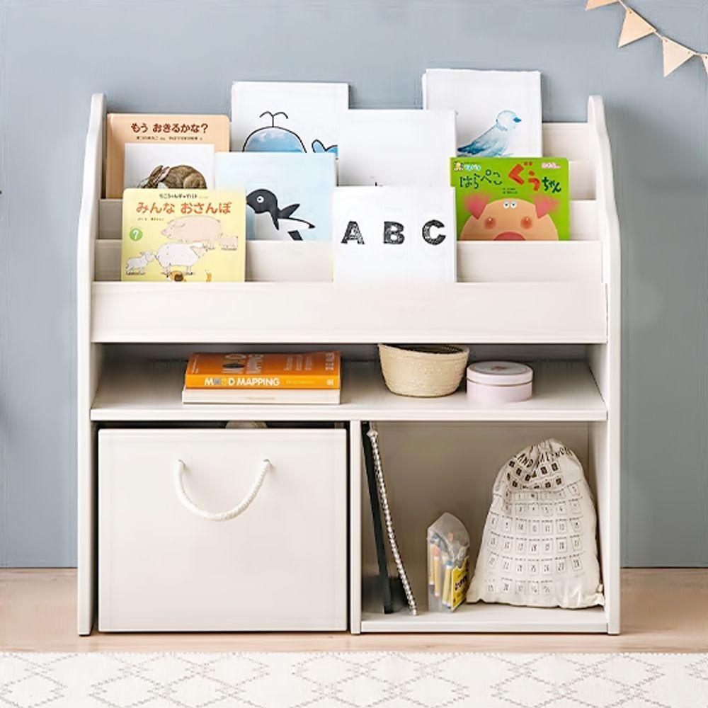 Livreiro Com Baú Organizador Zulema 100% Mdf - 1