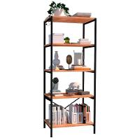 Estante Livreiro Multiuso Trento Estilo Industrial 150Cm Com 5 Prateleiras Demolição Preto - Abmaza - 1