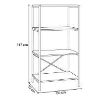 Kit 2 Estantes Baixa Multiuso 60cm 4 Prateleiras Demolição - 2