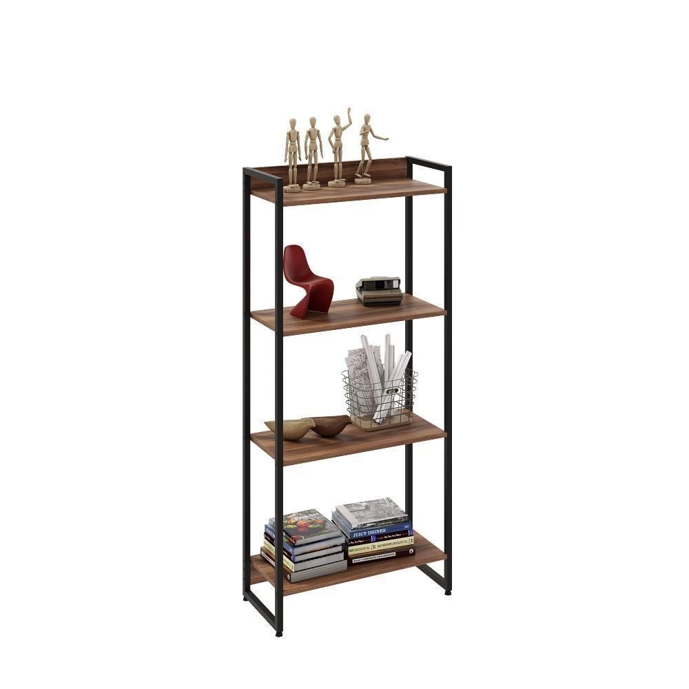 Estante Multiuso Escritório Areta 145X60Cm C01 Nogal - 1