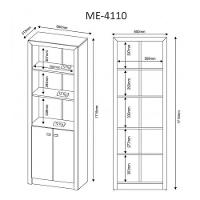 Armário para Escritório Me4110 02 Portas Nogal Tecno Mobili - 5