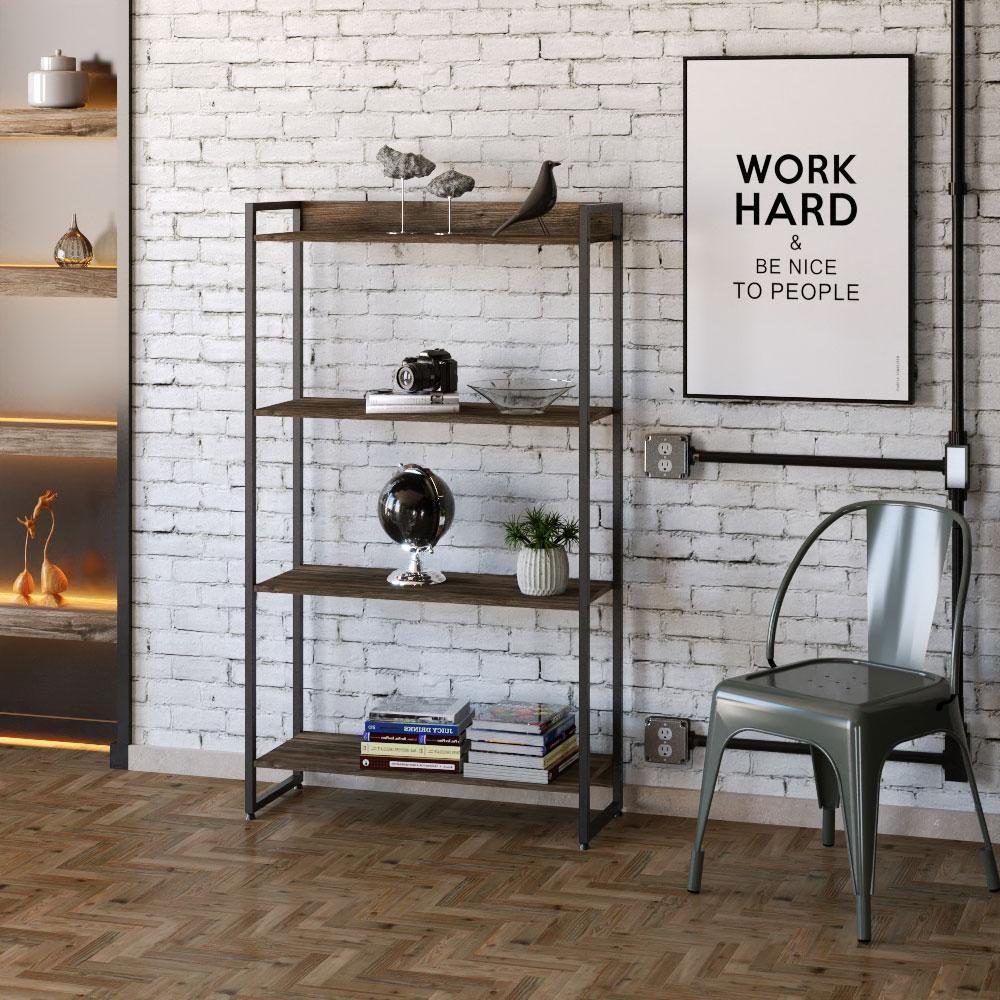 Estante Multiuso Escritório Areta 145X80Cm C01 Onix - 5