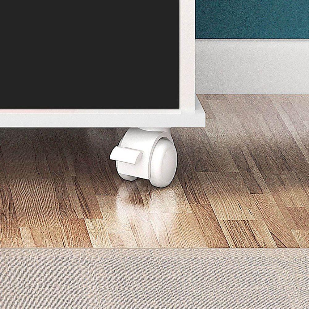 Nicho Organizador C/ 3 Gavetas Com Rodízio Branco/Preto - 3