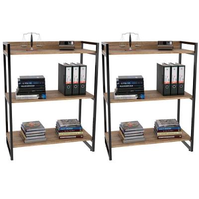 Kit 02 Estantes Escritório C01 104X80cm Carvalho