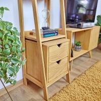 Conjunto Estante Vitória Com Nicho Gaveteiro Cor Mel - 2