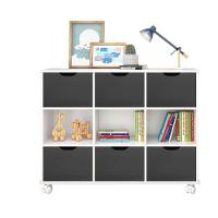 Nicho Organizador C/ 6 Gavetas Com Rodízio Branco/Preto - 1