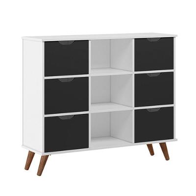 Nicho Organizador C/ 6 Gavetas Branco/Preto