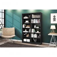 Conjunto 2 Estantes Livreiro Birmingham Preto Fosco - 2