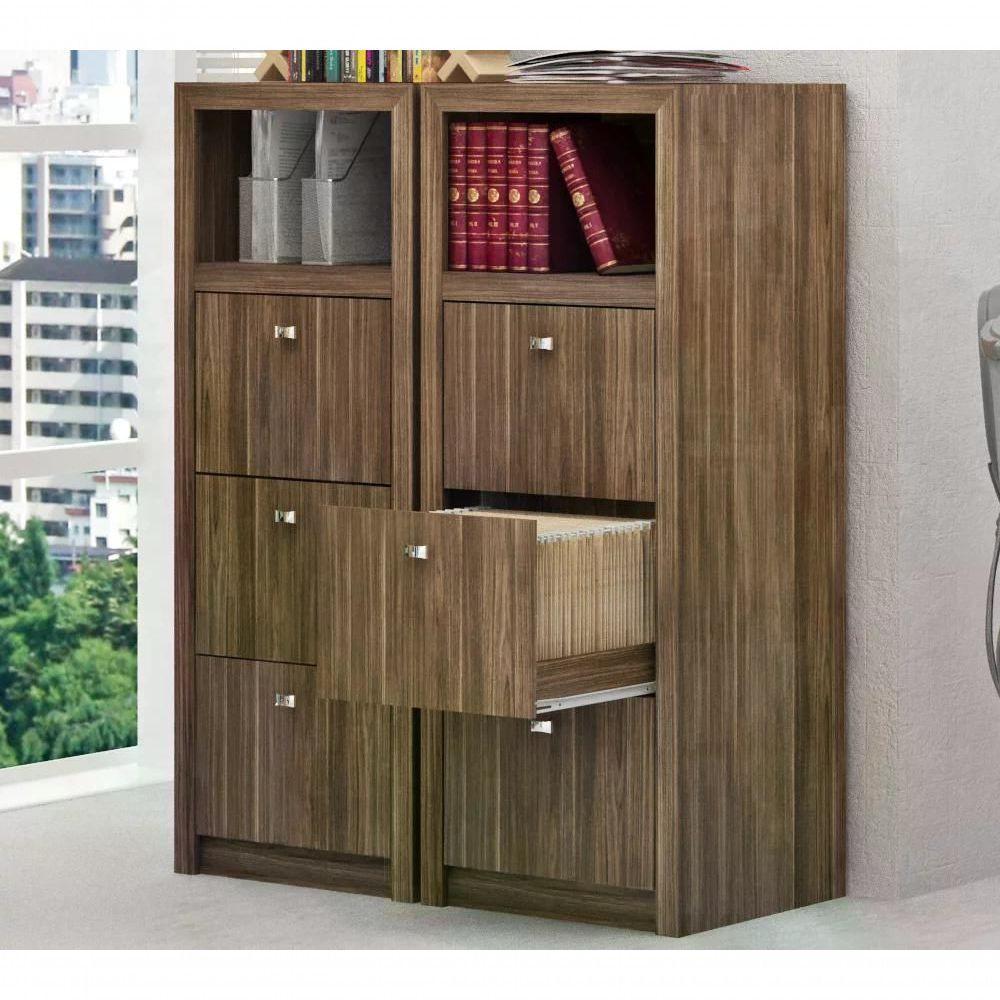 Armário Arquivo Para Pasta Suspensa Me4118 Nogal Nogal - 3