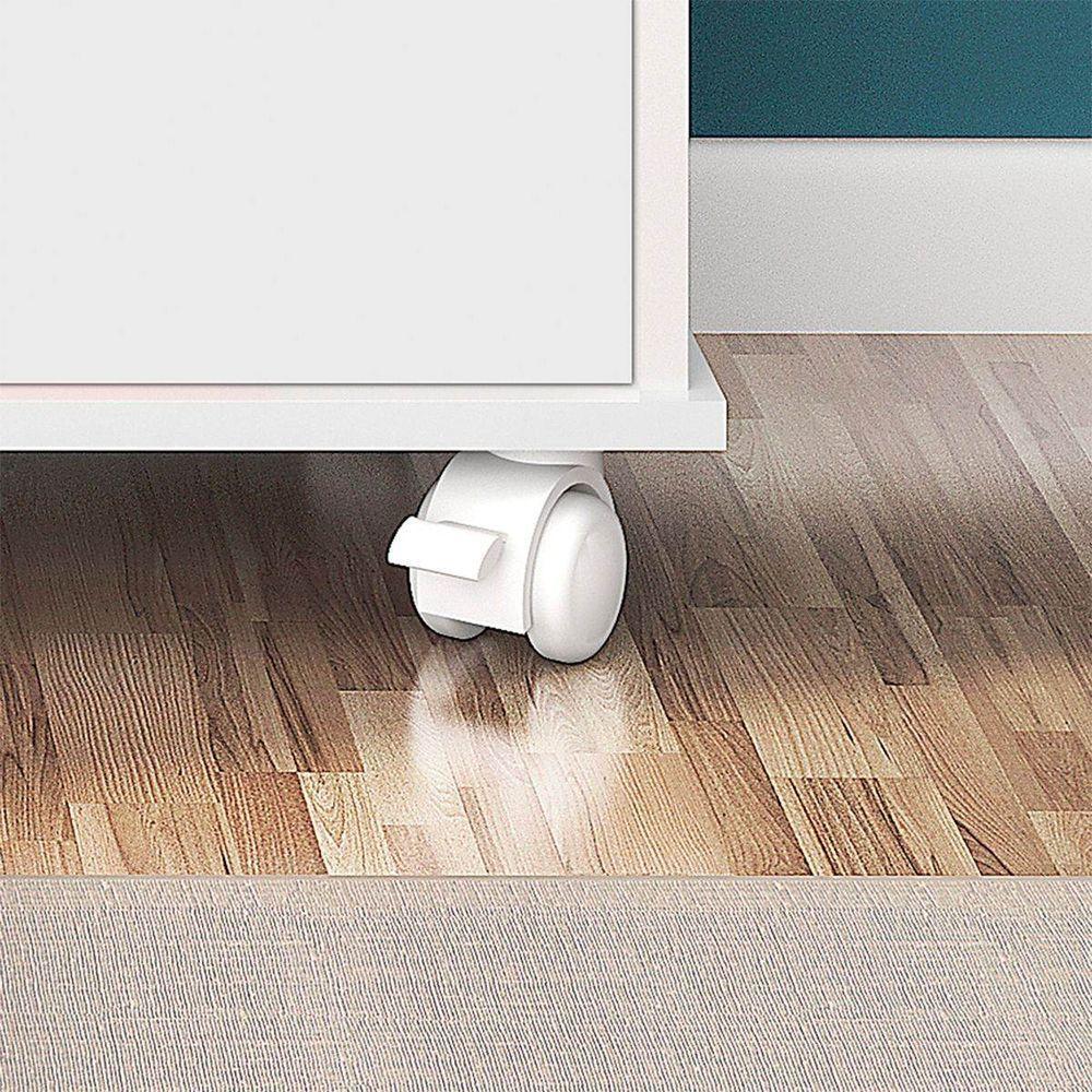 Nicho Organizador C/ 6 Gavetas Com Rodízio branco/preto - 4