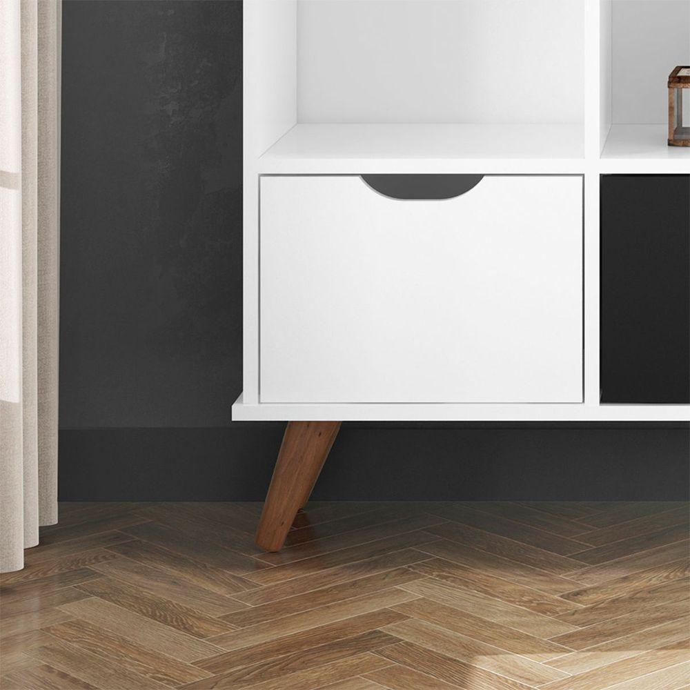 Nicho Organizador C/ 6 Gavetas Branco/Branco E Preto - 3