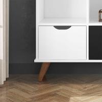 Nicho Organizador C/ 6 Gavetas Branco/Branco E Preto - 3