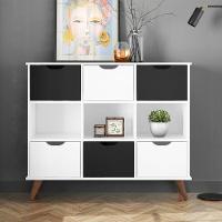 Nicho Organizador C/ 6 Gavetas Branco/Branco E Preto - 6