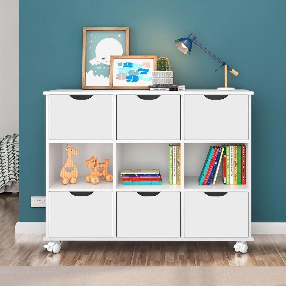 Nicho Organizador C/ 6 Gavetas Com Rodízio branco - 5