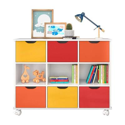 Nicho Organizador C/ 6 Gavetas Com Rodízio Branco/Colorido