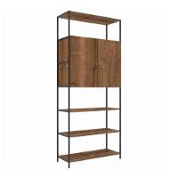 Estante 02 Portas 04 Prateleiras 27805 Vermont Preto Fosco - 3