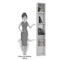 Estante Livreiro 4 Prateleiras Janaína Ajl Móveis Castanho - 3