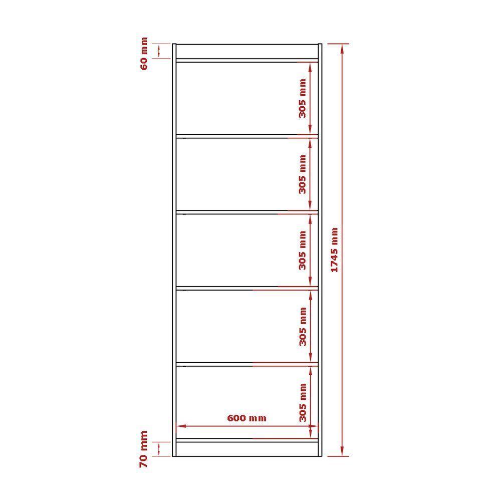 Estante Livreiro Encanto Para Escritorio Patrimar Moveis - 3