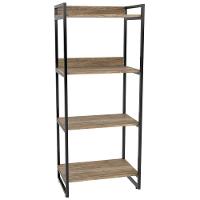 Estante Multiuso 4 Prateleiras Escritório Estilo Industrial Form C01 146X60 Cm Carvalho - 2