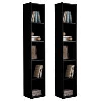 Kit 2 Estantes Livreiro Multiuso Janaína 5 Nichos Preto - 1