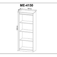Armario Estante Livreiro Para Escritório Me4150 Nogal Nogal