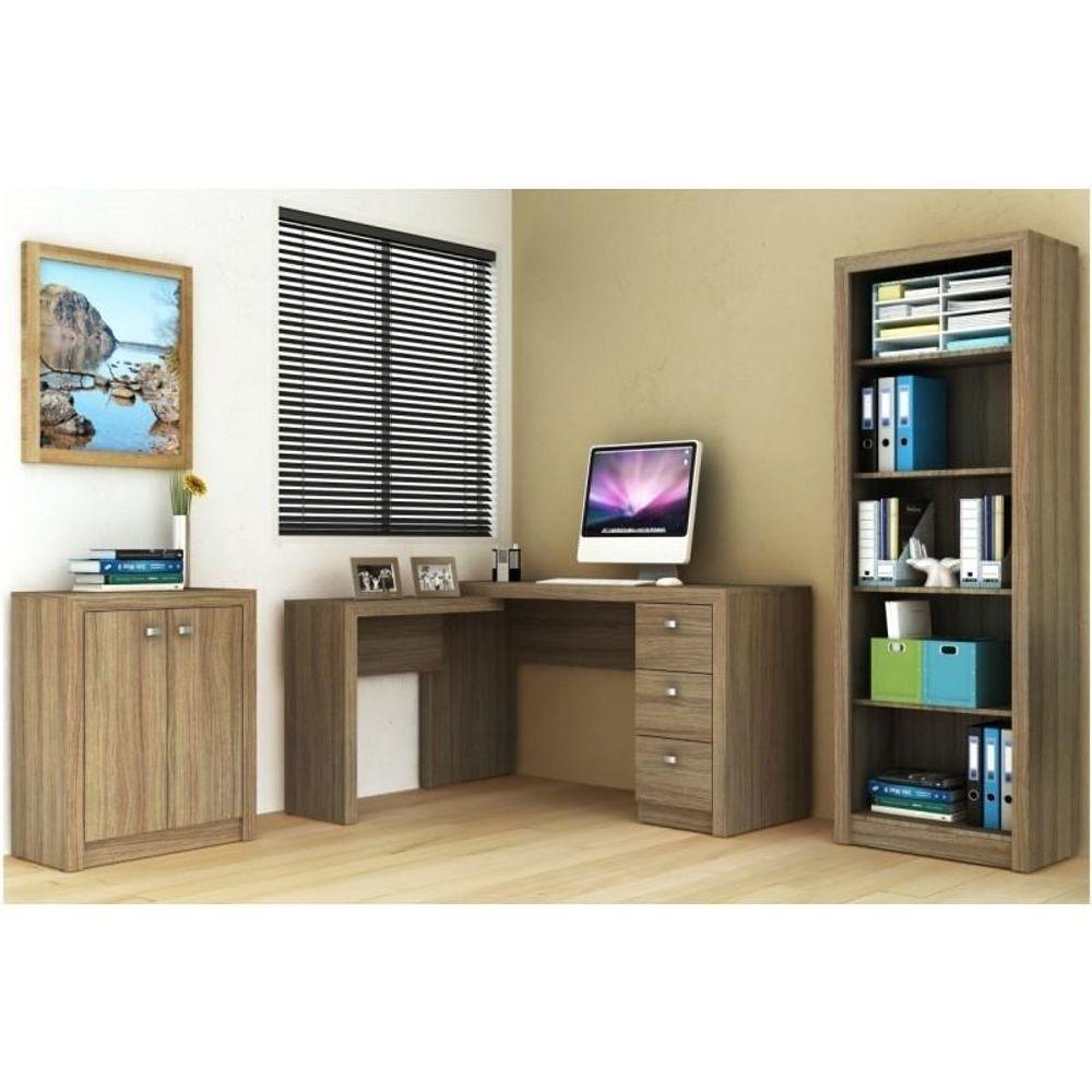 Ambiente Para Home Office 03 Peças Amêndoa - 1