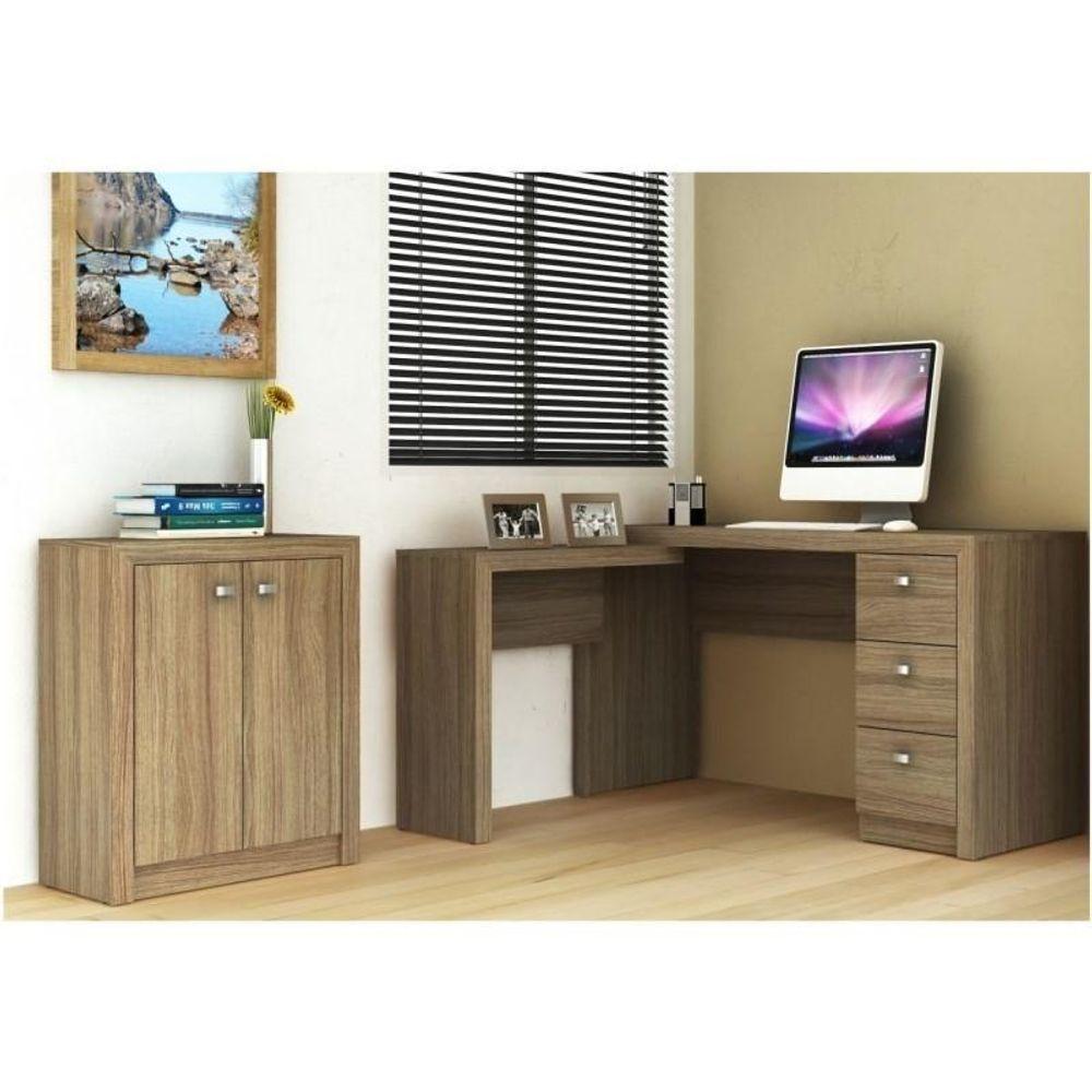 Ambiente Para Home Office 03 Peças Amêndoa - 3