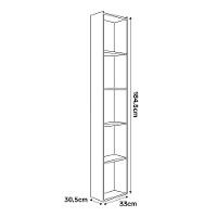 Kit 2 Estantes Livreiro Multiuso Janaína 5 Nichos Preto - 3